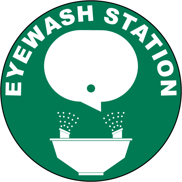 Eye Wash Station Floor Sign - Claim Your 10% Discount