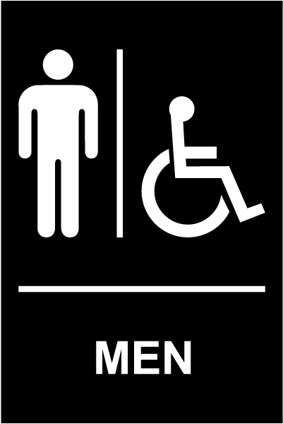 Men Accessible Restroom Sign - Claim Your 10% Discount
