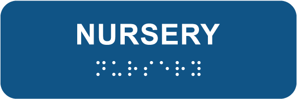 Nursery Sign with Braille