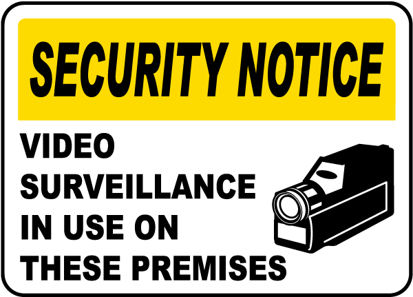 Video Surveillance In Use Sticker
