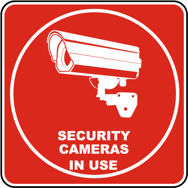 Security Cameras In Use Sticker