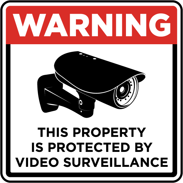 Protected by Video Surveillance Yard Sticker