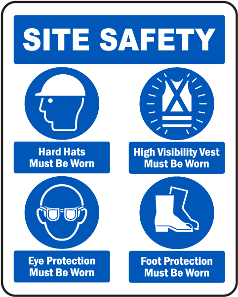 Site Safety Mandatory PPE Sign