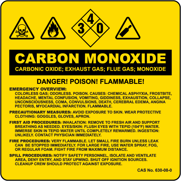Right-to-Know Carbon Monoxide Sign - 10% Online Discount