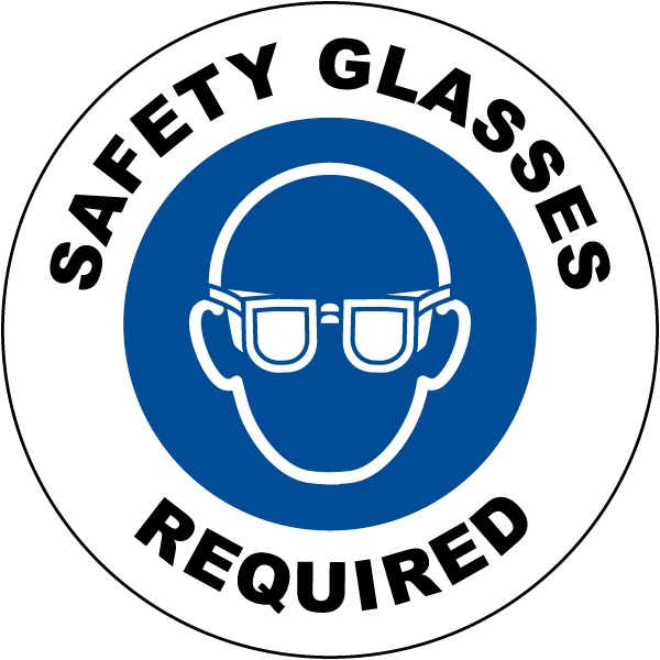 Safety Glasses Required Floor Sign Save 10 Instantly