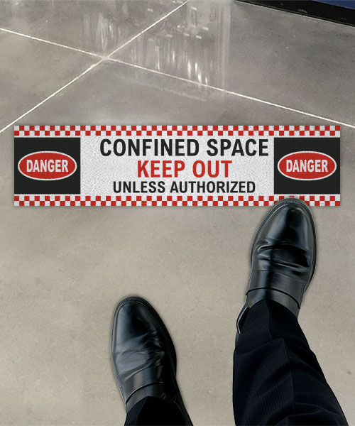 Confined Space Keep Out Floor Sign