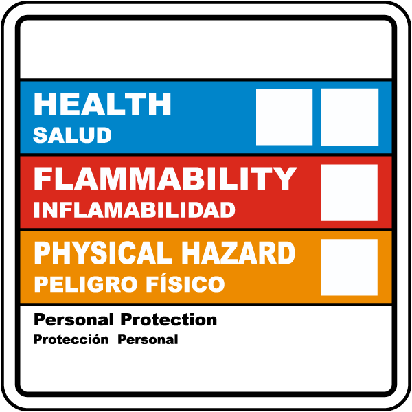Bilingual Hazardous Material ID Label