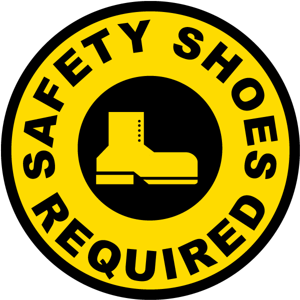 Safety Shoes Required Floor Sign - Get 10% Off Now