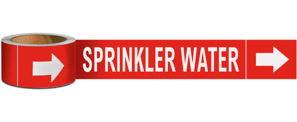 Sprinkler Water Label on a Roll