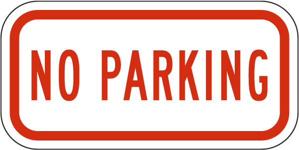 No Parking Supplemental Sign