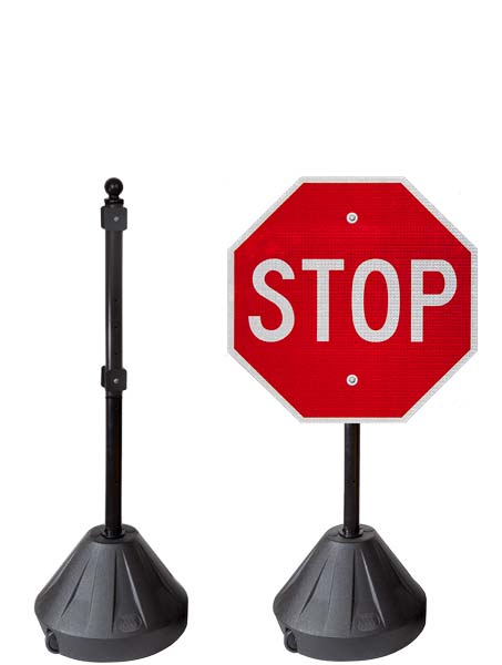 Portable Pole 2 Sign Stand - Save 10% Instantly