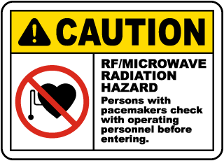 RF Microwave Radiation Sign