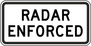 Radar Enforced Sign