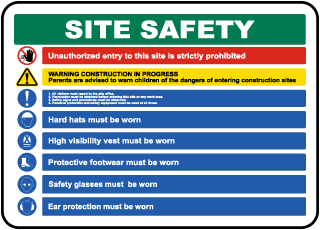 Construction Job Site Safety Signs for Sale