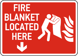 Fire Blanket (F1275P-) Sign
