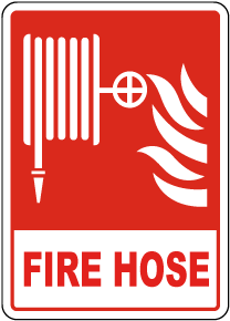 White Fire Hose Reel Icon Isolated With Long Shadow. Red Circle