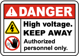 Printable High Voltage Signs In Yellow And Black Free