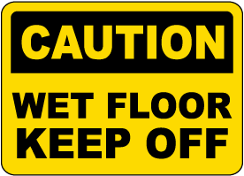 Wet Floor Sign with Cordless Floor Dryer - Drain-Net
