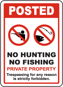 Fishing Area Sign - JPS Online