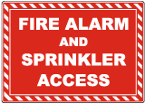 Fire Alarm and Sprinkler Access Sign