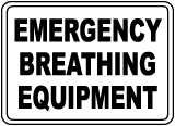 Emergency Breathing Equipment Sign