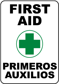 Bilingual First Aid Sign