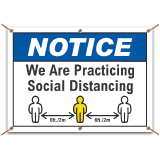 We Are Practicing Social Distancing Banner