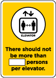 Elevator/Lift Occupancy Sign — D6184 by SafetySign.com