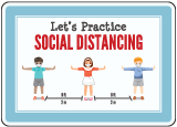 Let'S Practice Social Distancing Sign