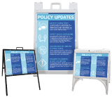 Policy Updates Sign