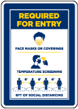 Face Mask/Covering Required For Entry Sign