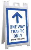 One Way Traffic Up Arrow Sign