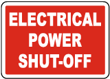 Electrical Power Shut-Off Label