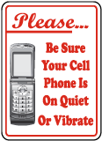 Quiet or Vibrate Cell Phone Sign