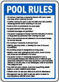 Swimming Pool Rules Sign