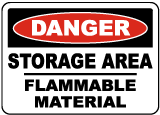 Storage Area Flammable Sign