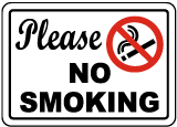 Please No Smoking Sign