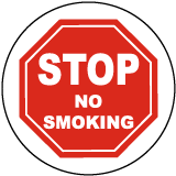 Stop No Smoking Floor Sign