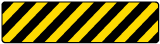 Yellow / Black Striped Floor Sign