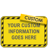 Custom Parking Sign With Colored Border or Background, Text, and Image