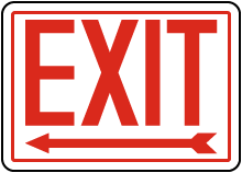 Exit (Right Arrow) Sign - Get 10% Off Now