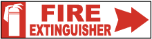 Fire Extinguisher (Right Arrow) Label