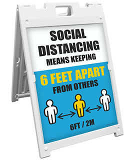 Social Distancing Is Keeping 6 FT Apart Sandwich Board Sign