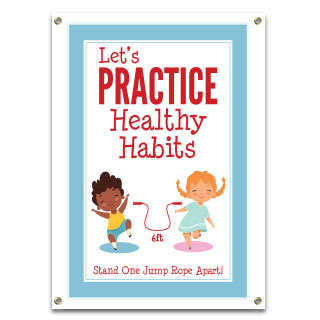 Let'S Practice Healthy Habits Banner