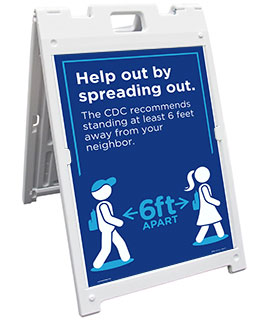 Help Out by spreading Out Sandwich Board Sign