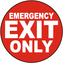 Emergency Exit Only Floor Sign