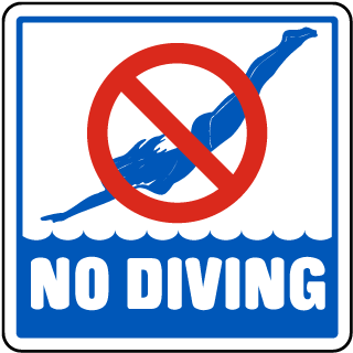 no running sign pool