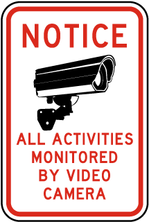 Activities Monitored By Camera Sticker