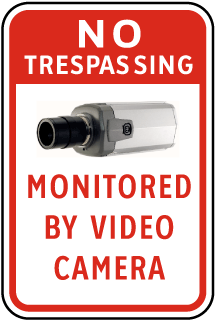 Monitored By Video Camera Stickers
