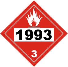 UN # 1993 Class 3 Flammable Liquid